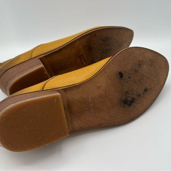 Sundance 67 mustard leather ankle booties - Picture 4 of 6